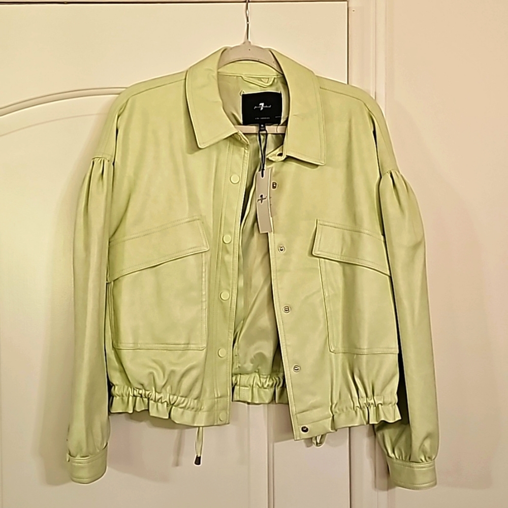 7 for all mankind faux letter jacket size M